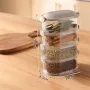 Oval Stackable Sealed Spice Storage Box — Food Grade Kitchen Seasoning Container | 4 & 5 Layer