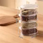 Oval Stackable Sealed Spice Storage Box — Food Grade Kitchen Seasoning Container | 4 & 5 Layer