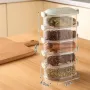 Oval Stackable Sealed Spice Storage Box — Food Grade Kitchen Seasoning Container | 4 & 5 Layer