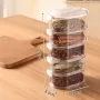 Oval Stackable Sealed Spice Storage Box — Food Grade Kitchen Seasoning Container | 4 & 5 Layer