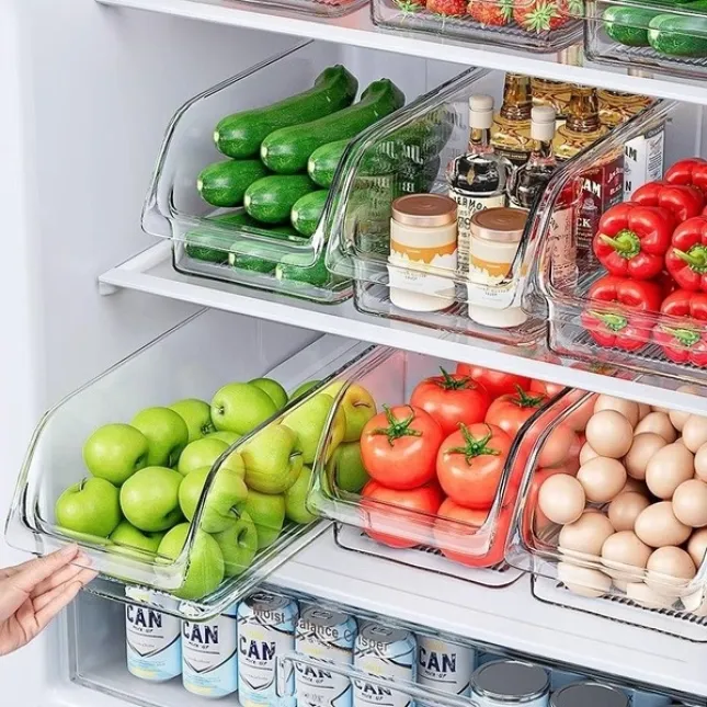 Premium Drawer-Type Refrigerator Storage Box & Fruit/Egg Organizer
