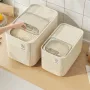 Rice Bucket Insect-Proof & Moisture-Proof Sealed Storage Box – Cream White