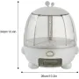 10kg Rotating Rice Dispenser – 5 Compartment 360° Grain Storage Box with One-Click Dispensing & Measuring Cup, Moisture-Proof