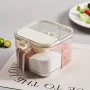 4 Compartment Seasoning Box with Handle – Clear PET Spice Organizer with Flip Lid & Spoons for Kitchen