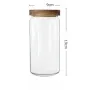 Stackable Glass Storage Jar with Acacia Wood Airtight Lid — Kitchen Canister for Coffee, Spices, Grains & Pantry Food