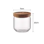 Stackable Glass Storage Jar with Acacia Wood Airtight Lid — Kitchen Canister for Coffee, Spices, Grains & Pantry Food