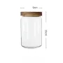 Stackable Glass Storage Jar with Acacia Wood Airtight Lid — Kitchen Canister for Coffee, Spices, Grains & Pantry Food