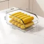 Transparent PET Refrigerator Organizer Storage Bin | Large Capacity Fridge Storage Box for Vegetables, Fruits & Eggs