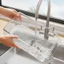 Transparent PET Refrigerator Organizer Storage Bin | Large Capacity Fridge Storage Box for Vegetables, Fruits & Eggs