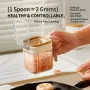 400ml Glass Seasoning Jar with Spoon & Handle – One-Press Open Lid, Moisture-Proof Sealed Spice Container