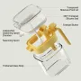 400ml Glass Seasoning Jar with Spoon & Handle – One-Press Open Lid, Moisture-Proof Sealed Spice Container