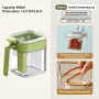 400ml Glass Seasoning Jar with Spoon & Handle – One-Press Open Lid, Moisture-Proof Sealed Spice Container