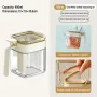 400ml Glass Seasoning Jar with Spoon & Handle – One-Press Open Lid, Moisture-Proof Sealed Spice Container