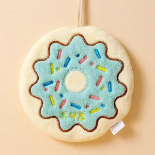 Korean Style Donuts Hand Towel – Water-Absorbent Coral Fleece