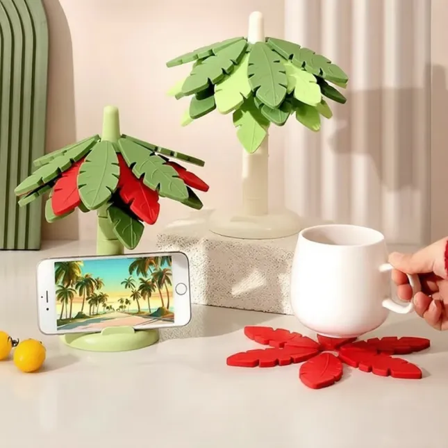 Leaves Heat Insulation Silicone Kitchen Mat