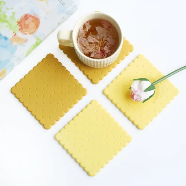 Square Silicone Heat-Resistant Cup Mat
