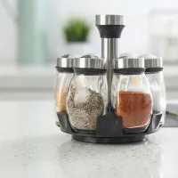 Rotating Seasoning Jar Set - (6-Pcs)