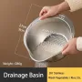 201 Stainless Steel Slanted Rice Washing Bowl