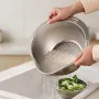 201 Stainless Steel Slanted Rice Washing Bowl