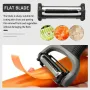 3-in-1 Multi-Functional Vegetable & Fruit Peeler with Rotating Blade Head