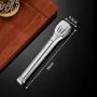 304 Stainless Steel Square Food Clip Tong with Light Handle — BBQ, Grilling & Kitchen | Small / Medium / Large