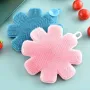 Flower-Shape Silicone Dishwashing Brush (Kitchen Scouring Pad)