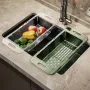 Kitchen Extendable Drain Rack Vegetable and Sink Basket