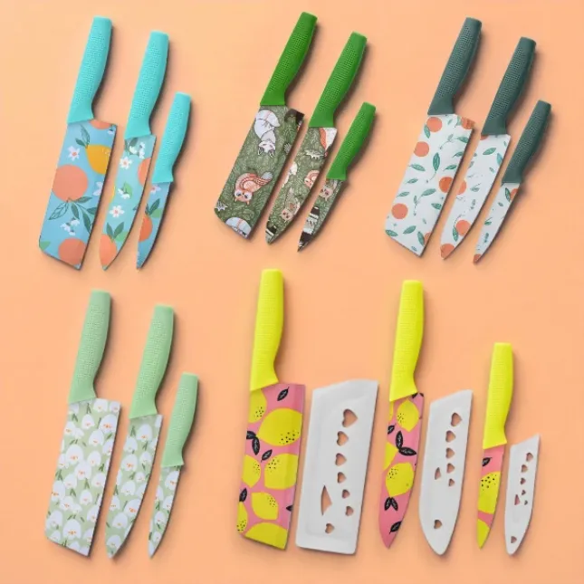 Knife Set – Stainless Steel Kitchen & Fruit Knife with Cover