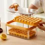 One-Press Easy Release Ice Cube Tray with Storage Bin & Scoop
