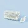 One-Press Easy Release Ice Cube Tray with Storage Bin & Scoop