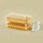 One-Press Easy Release Ice Cube Tray with Storage Bin & Scoop