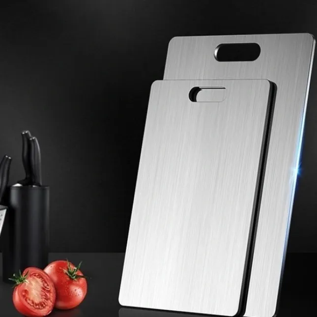 Premium 304 Stainless Steel Double-Sided Cutting Board – Mildew-Resistant & Extra-Thick
