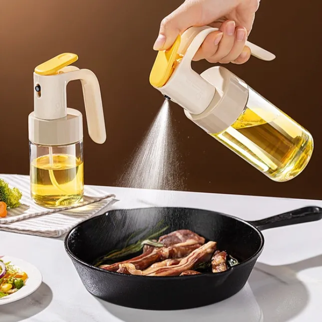 Premium Glass Oil Sprayer Bottle (250ml) for Air Fryer & Healthy Cooking