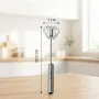 304 Stainless Steel Semi-Automatic Whisk – Manual Push-Press Milk Frother & Egg Beater