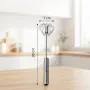 304 Stainless Steel Semi-Automatic Whisk – Manual Push-Press Milk Frother & Egg Beater