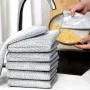 Wire Dishcloth Double Layer Metal Mesh Cleaning Cloth – Silver Wire Kitchen Scrubber