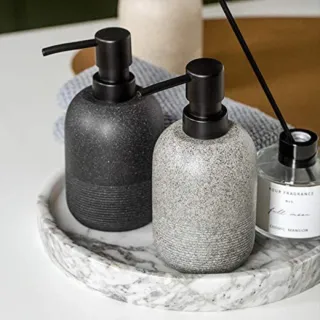 Sandstone Press Lotion Bottle – Bathroom & Kitchen Soap Dispenser