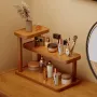 3-Tier Bamboo Entryway Storage & Jewelry Display Rack – Caramel