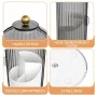 Birdcage 360° Rotating Makeup Brush Holder with Dustproof Transparent Cover
