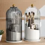 Birdcage 360° Rotating Makeup Brush Holder with Dustproof Transparent Cover