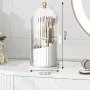 Birdcage 360° Rotating Makeup Brush Holder with Dustproof Transparent Cover