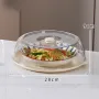 Insulated Cream Vegetable Cover Transparent Stackable PET Food Dish Cover