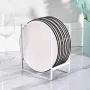 Iron Dish Rack / Plate Drying & Storage Organizer Stand — Kitchen Bowl & Plate Holder