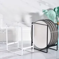 Iron Dish Rack / Plate Drying & Storage Organizer Stand — Kitchen Bowl & Plate Holder