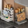 Multifunctional Kitchen Storage Rack with Knife Holder, Chopstick Tube & Chopping Board Stand