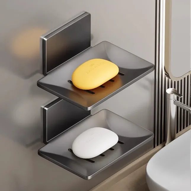 Punch-Free Wall-Mounted Drainage Soap Holder