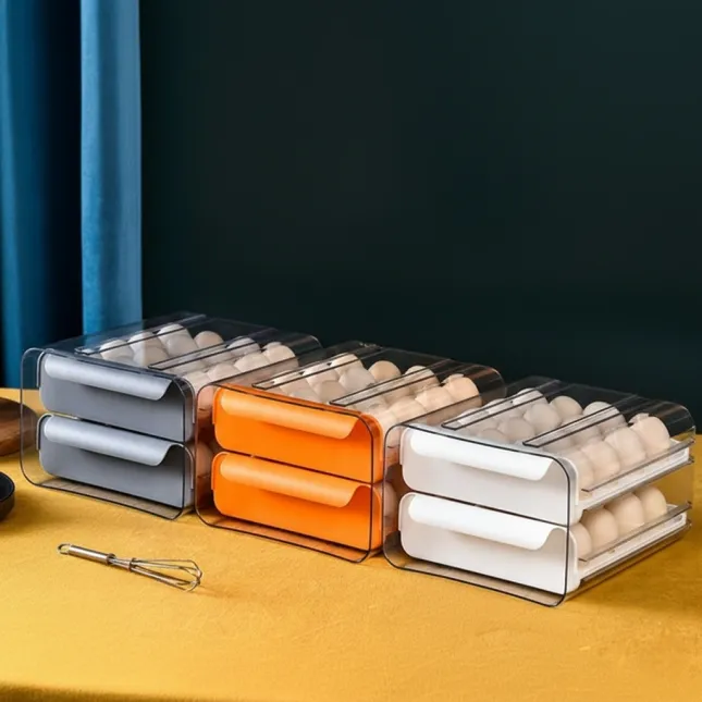Refrigerator Drawer Egg Organizer – Double Drawer Design