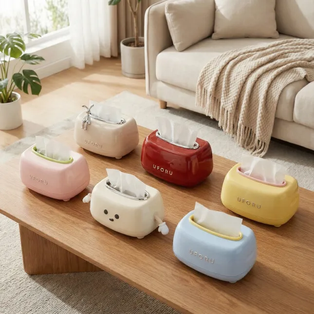 Multifunctional Spring-Lift Tissue Box