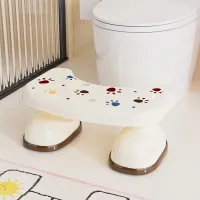 Toilet Footstool for Children – White & Red Bear Claw