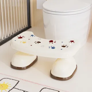 Toilet Footstool for Children – White & Red Bear Claw
